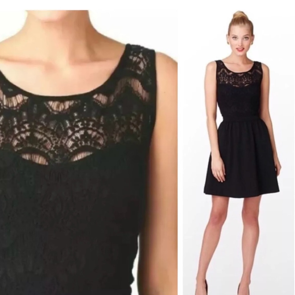 Lilly Pulitzer Black Rhea Ponte lace dress Sz X Small